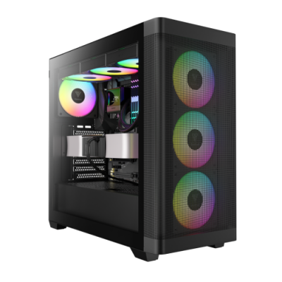 GAMDIAS ATHENA M3, 750W, 80+ Bronze, Tempered Glass, Type-C, Mesh Ön Panel, ARGB, ATX, GAMING KASA